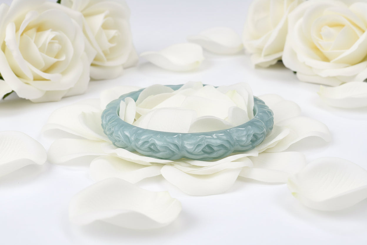 Rose Jade Bangle