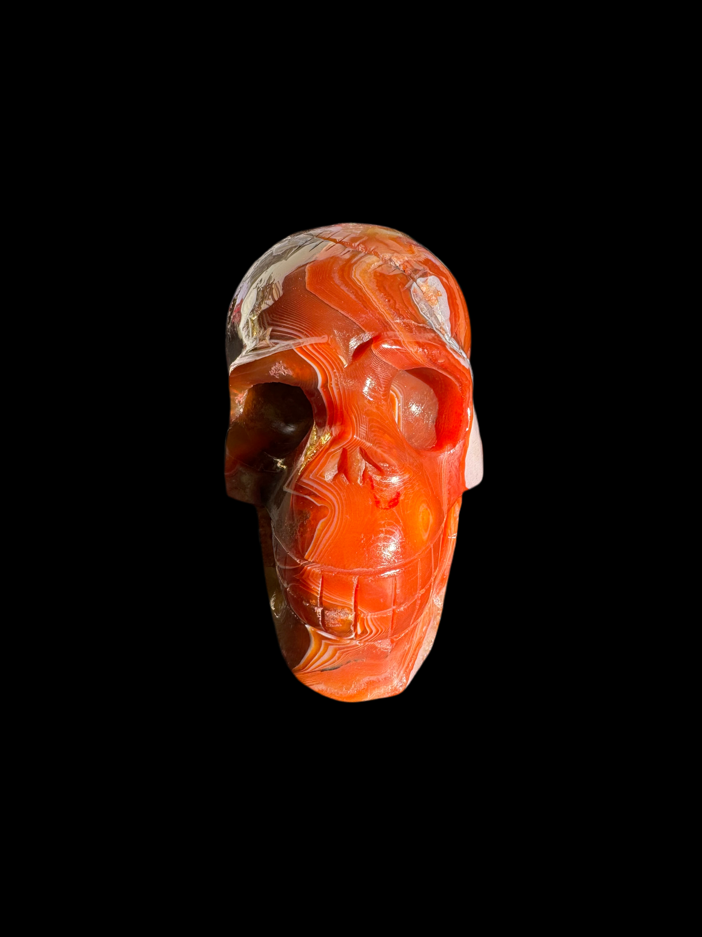 Red Lace Agate Skull