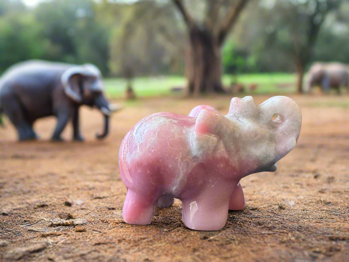 Pink Opal Elephant