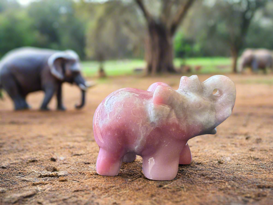 Pink Opal Elephant