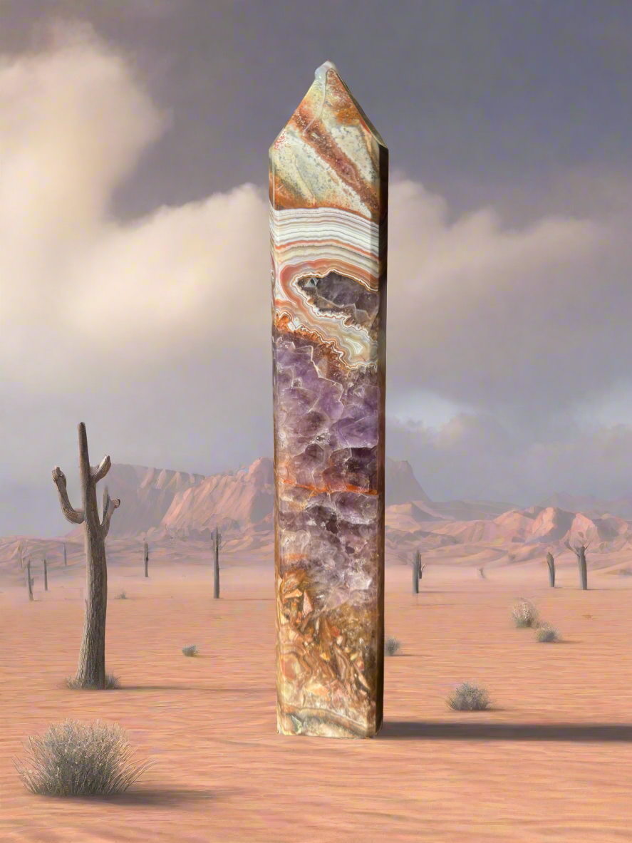 Amethyst Agate Tower