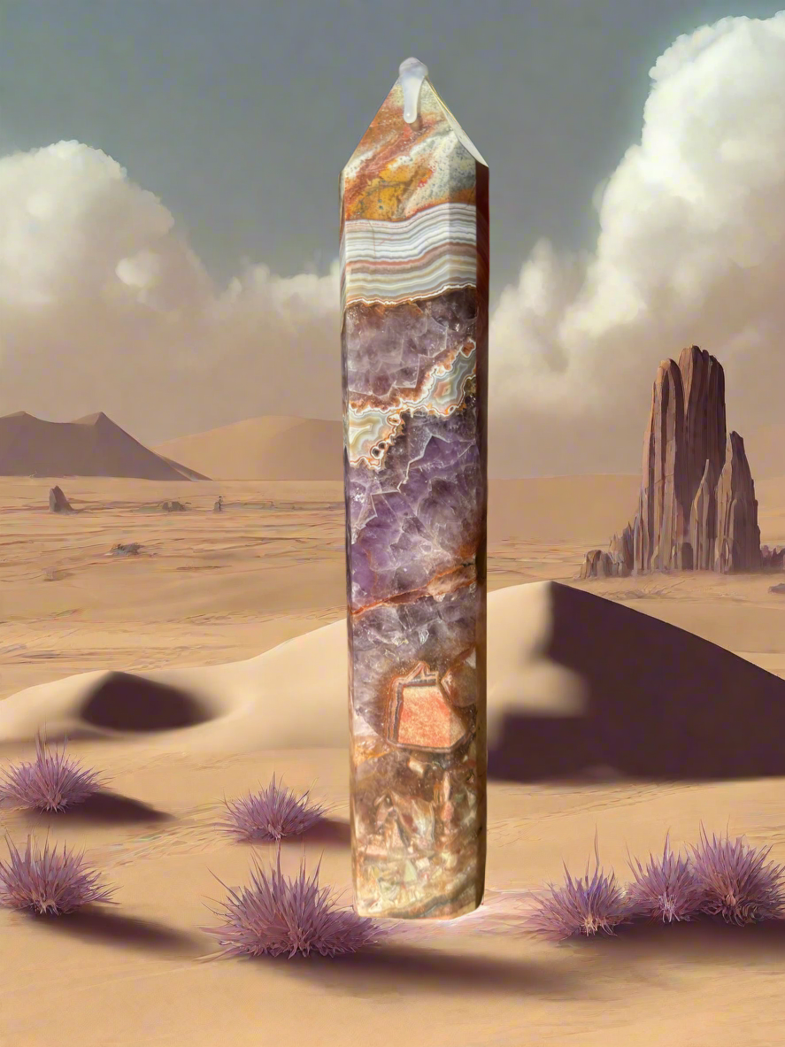 Amethyst Agate Tower