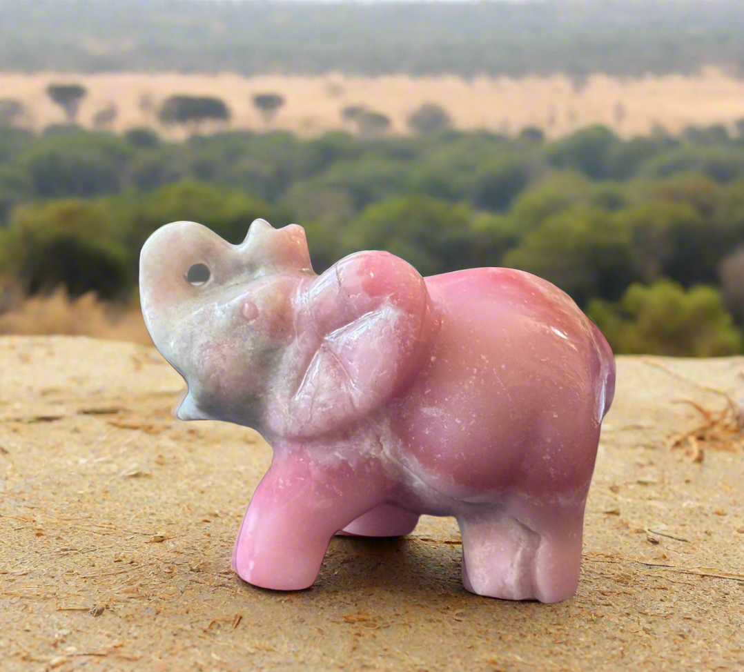 Pink Opal Elephant