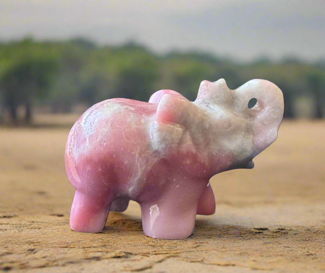 Pink Opal Elephant