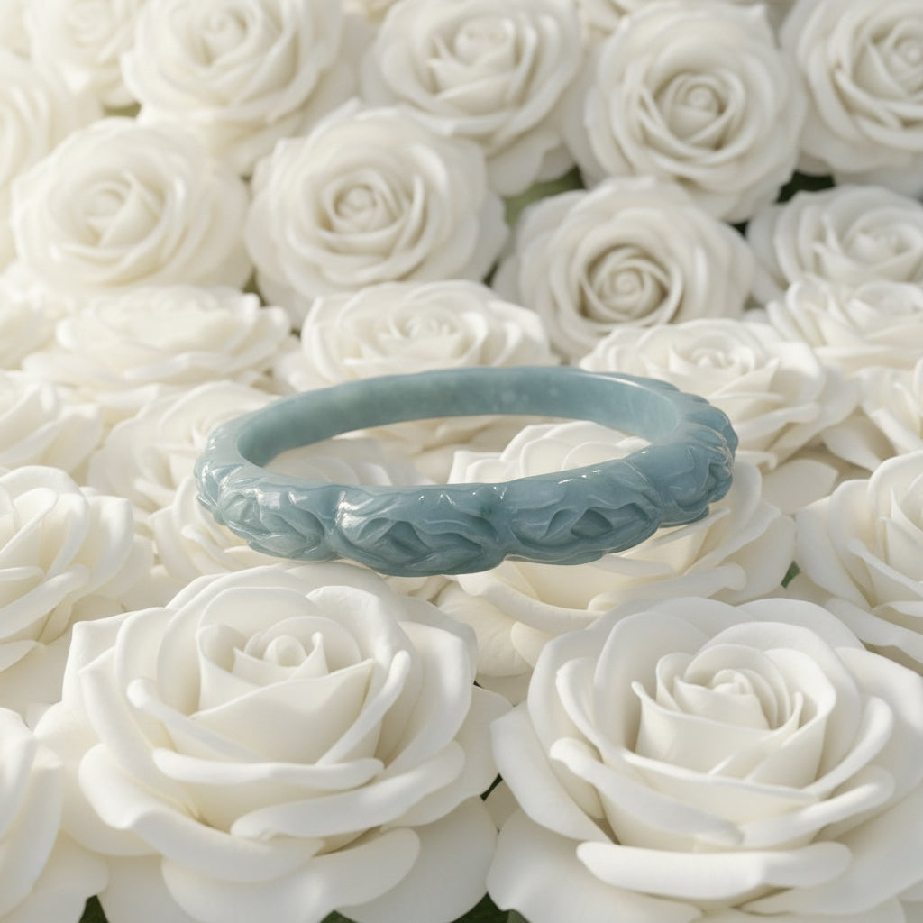 Rose Jade Bangle