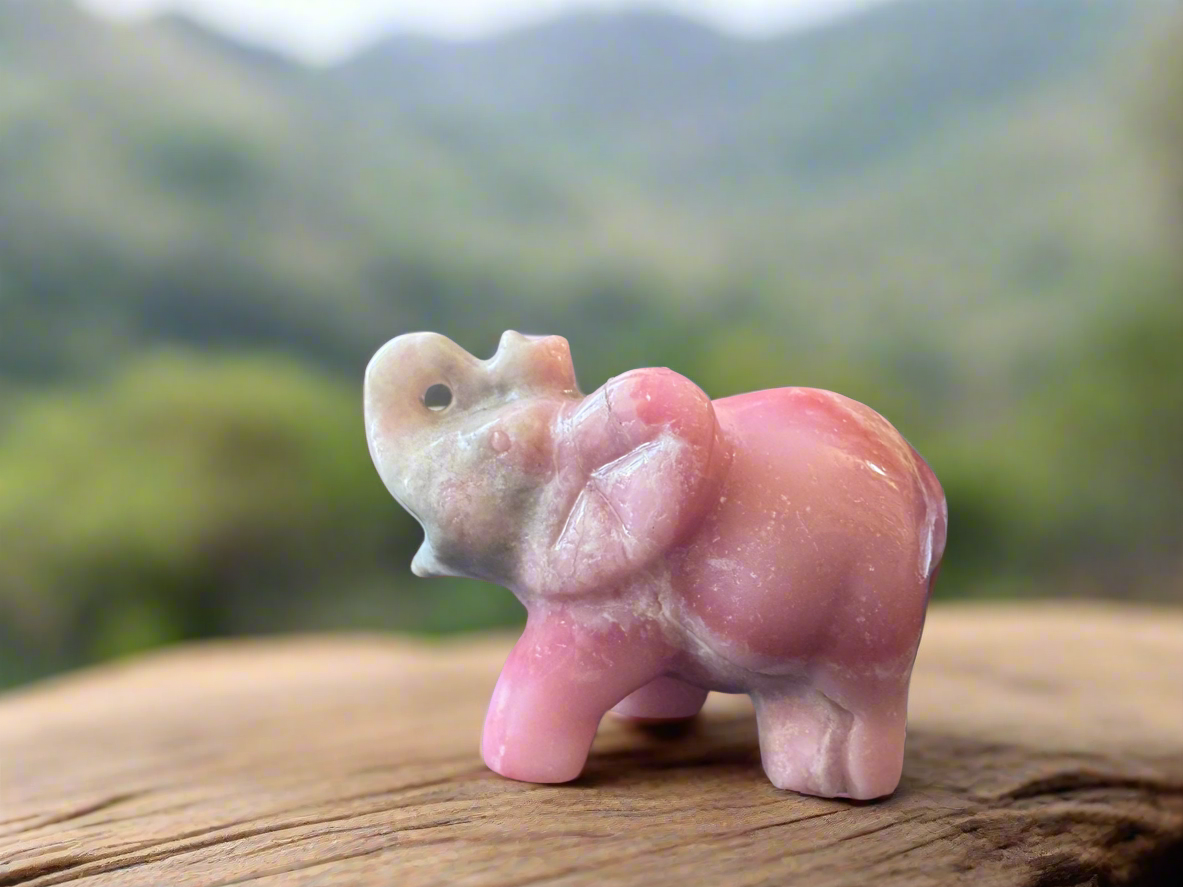 Pink Opal Elephant