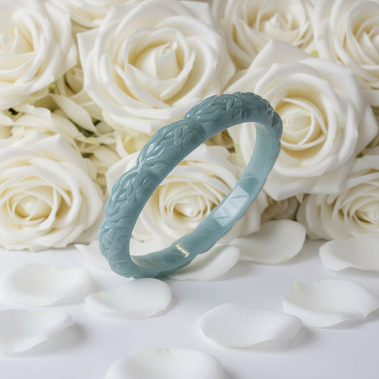 Rose Jade Bangle